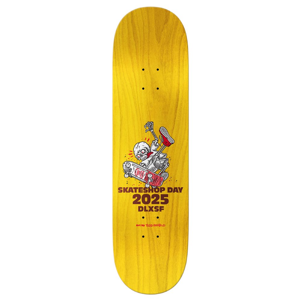 Delux Skateshop Day 2025 Shopkeeper Deck 8.5 (Green Wood Stain)