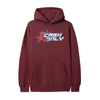 Cash Only Stars Pullover Hood Wine