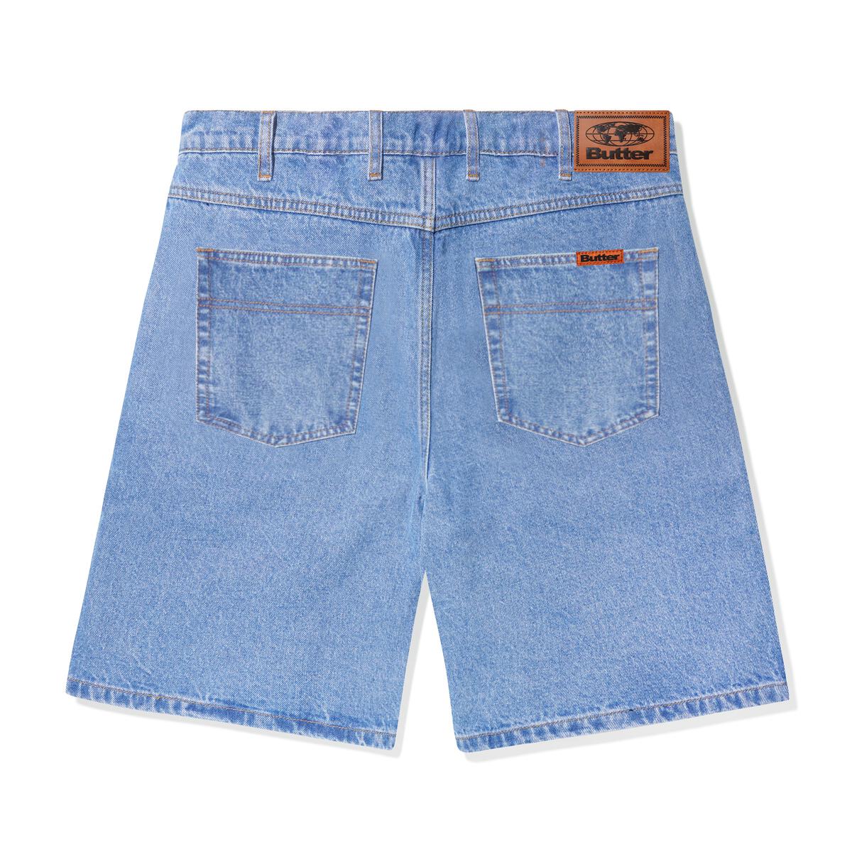 Butter Goods Baggy Denim Shorts Washed Indigo
