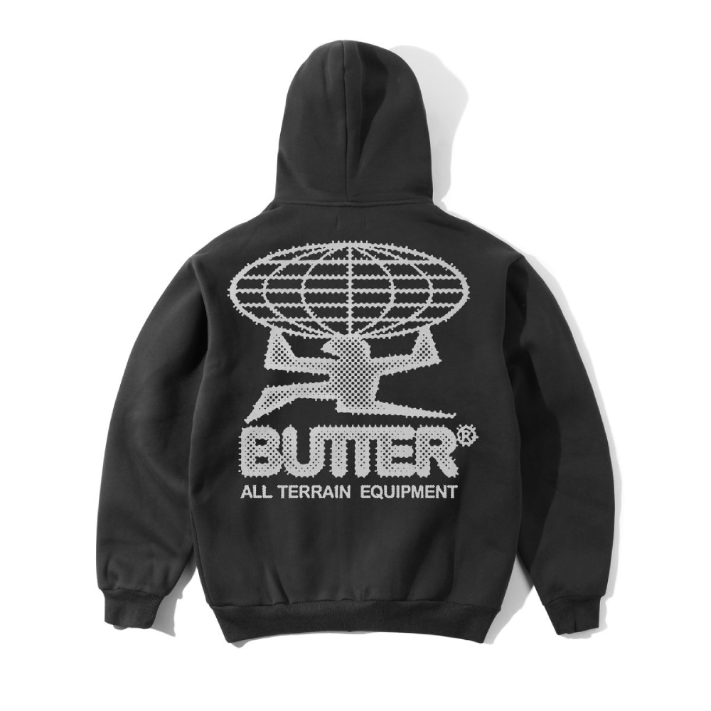 Butter Goods Terrain Pullover Hood Washed Black