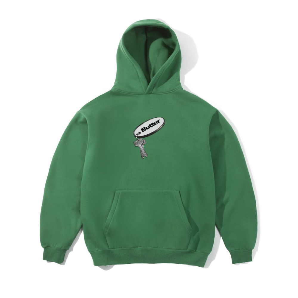 Butter Goods Key Chain Pullover Hood Kelly Green