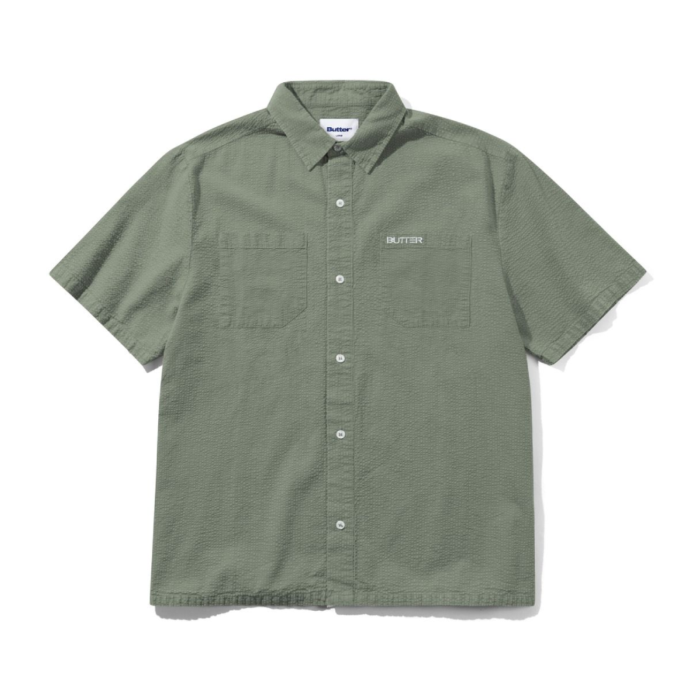 Butter Goods Overdye Seesucker S/S Shirt Army