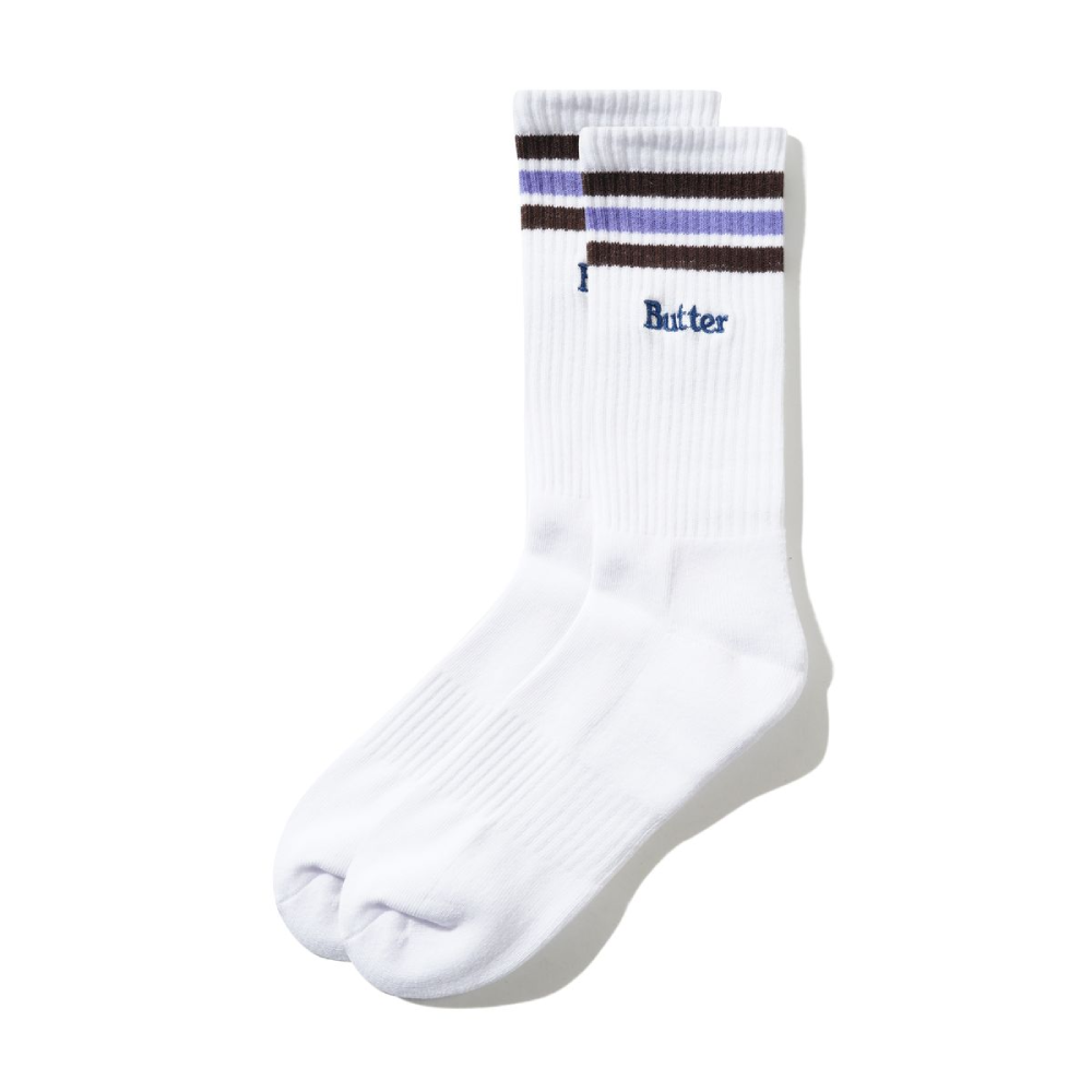 Butter Goods Stripe Socks White