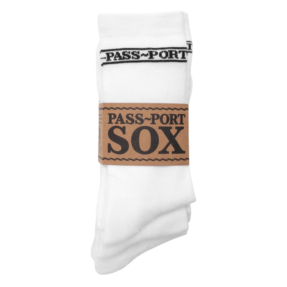 Pass~Port Hi Sox 3 Pack White