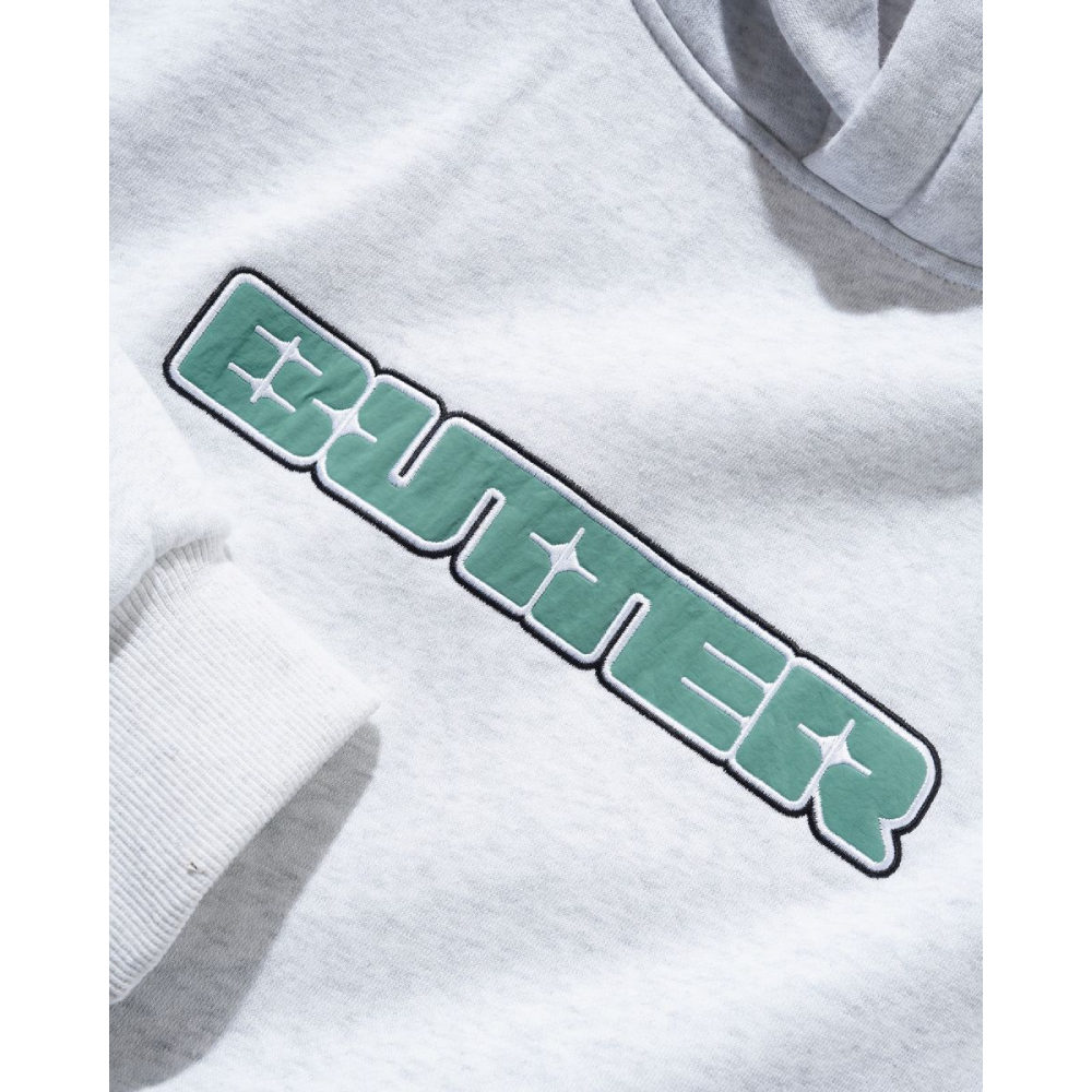 Butter Goods Glint Nylon Applique Pullover Hood Ash