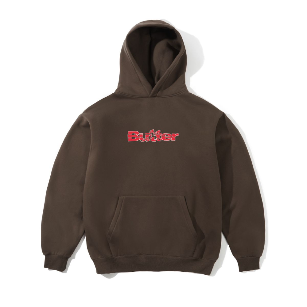 Butter Goods Smashed Logo Pullover Hood Brown