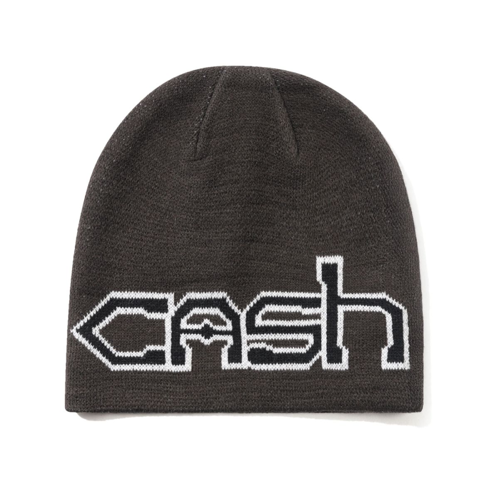 Cash Only Protocol Skully Beanie Dark Brown