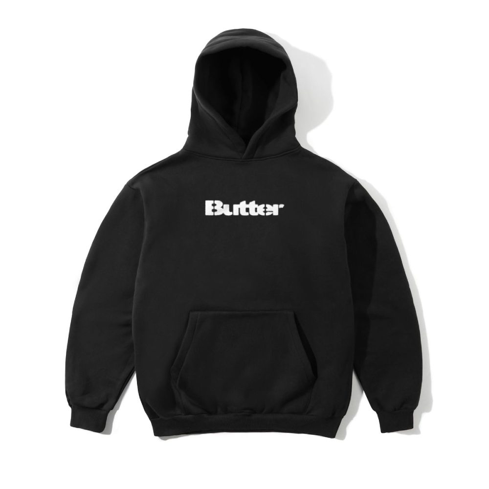 Butter Goods Stencil Logo Pullover Hood Black
