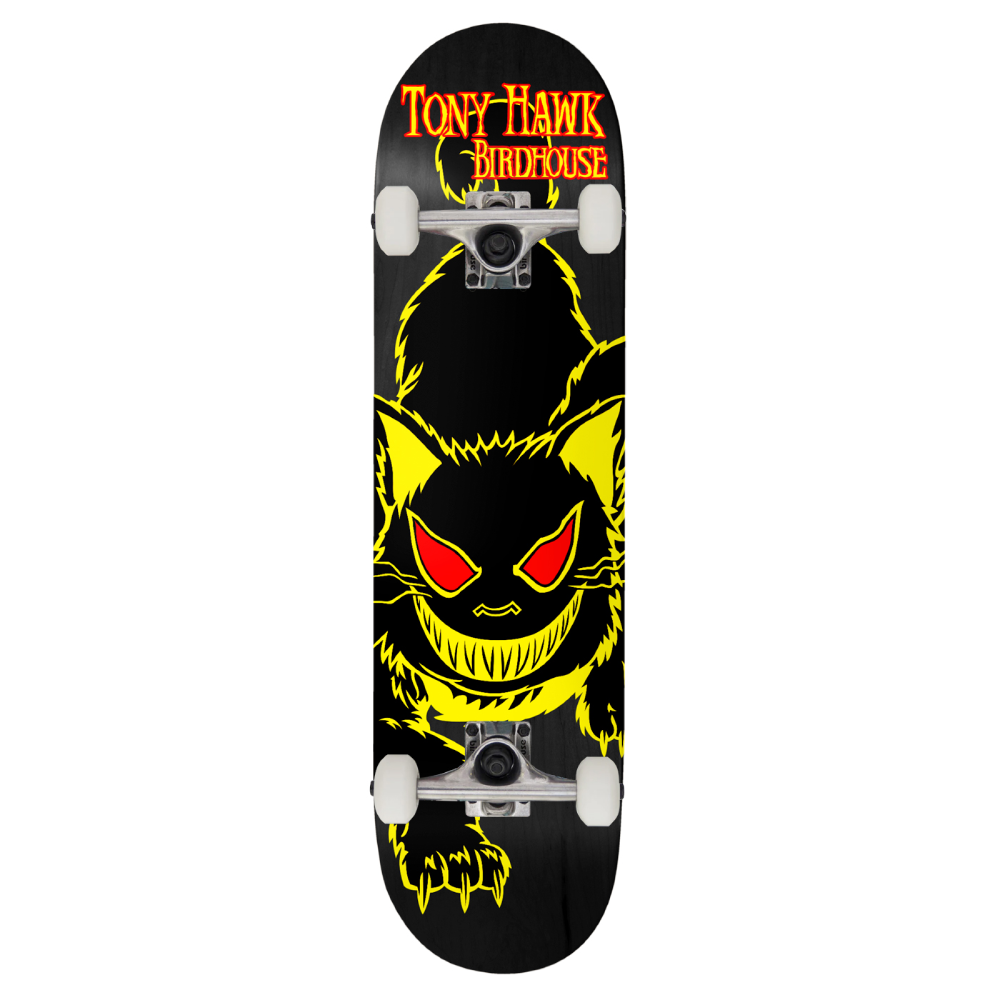 Birdhouse LVL 1 Evil Cat Yellow Complete 8.25