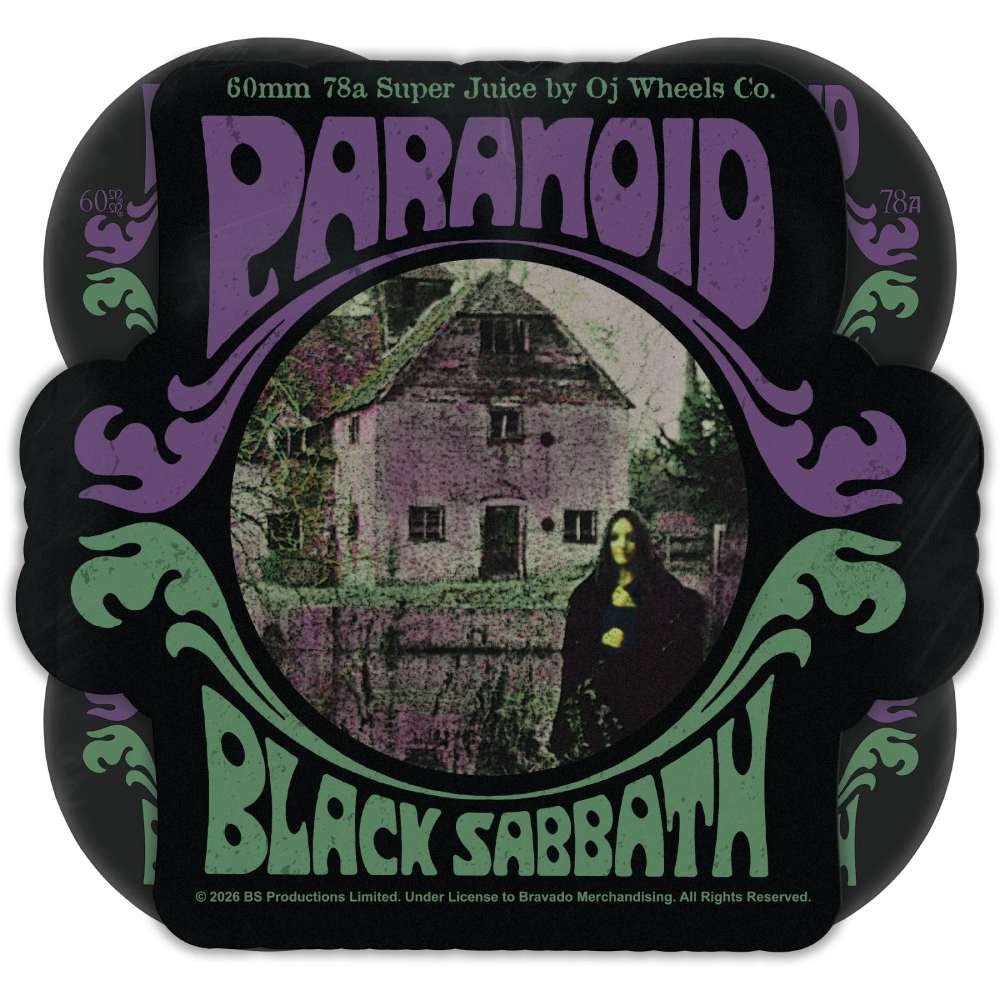 OJ x Black Sabbath Paranoid Super Juice Black 78a 60mm
