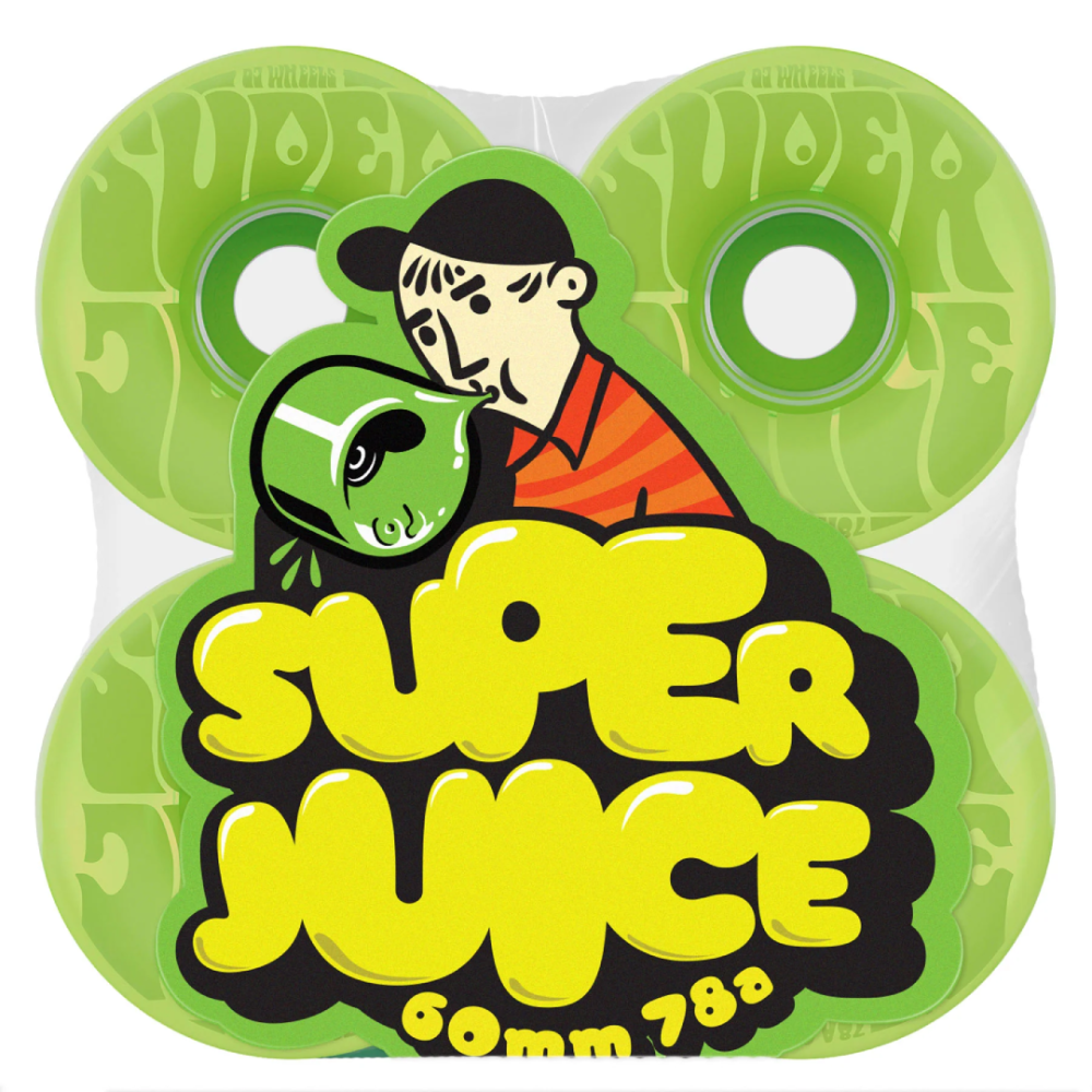 OJ Wheels Pink Bubble Gum Transparent Green Super Juice 78a 60mm