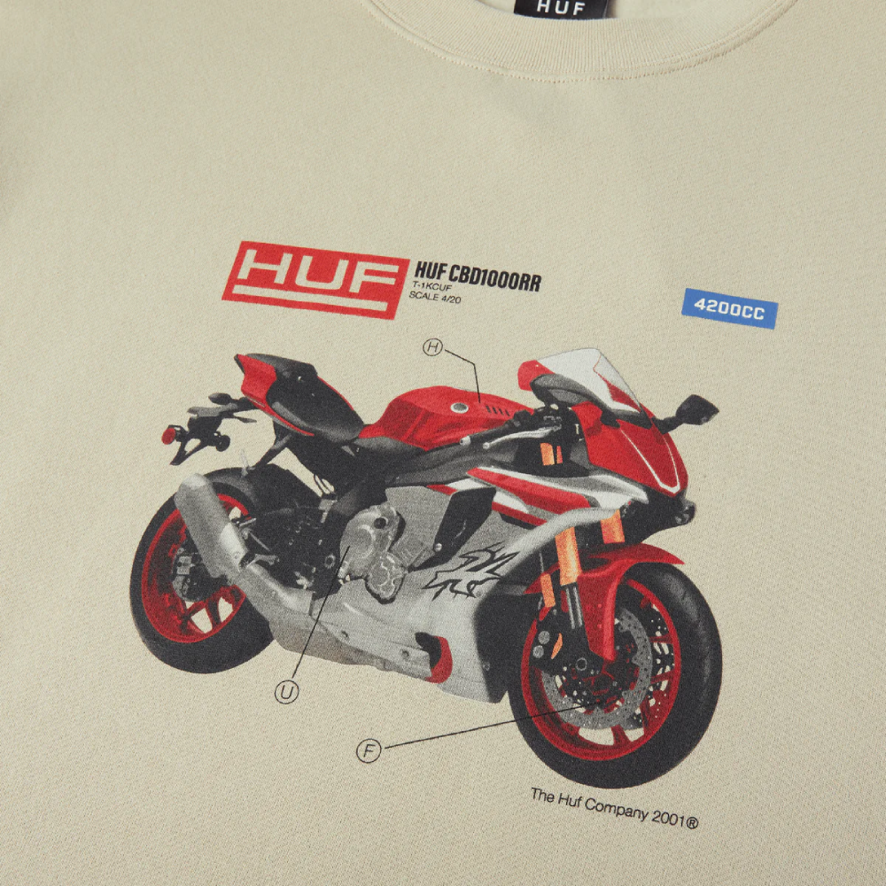 Huf 420 CC Crewneck Stone