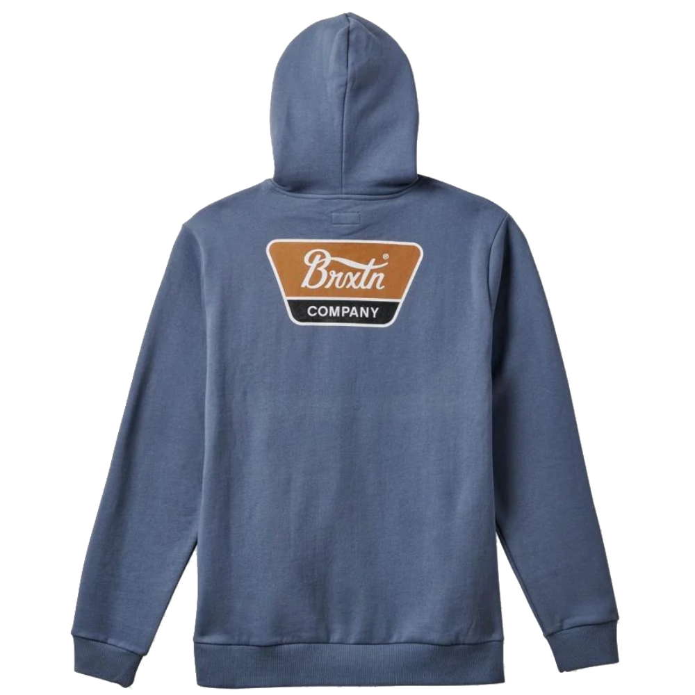 Brixton Lindwood Hood Flint Blue/Golden Brown