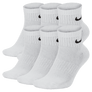 Nike Everyday Cushioned Ankle Sock 6 Pack White