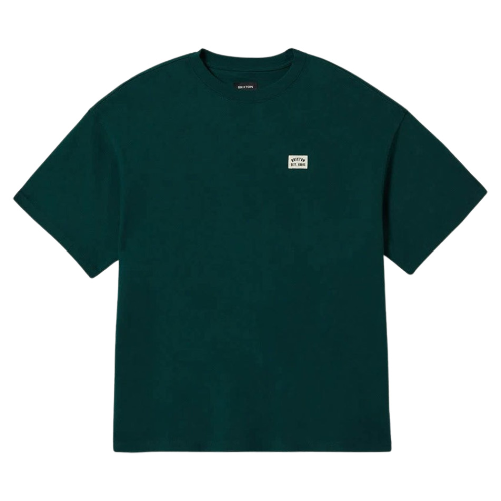 Brixton Woodburn Heavyweight Relaxed T-Shirt Deep Emerald