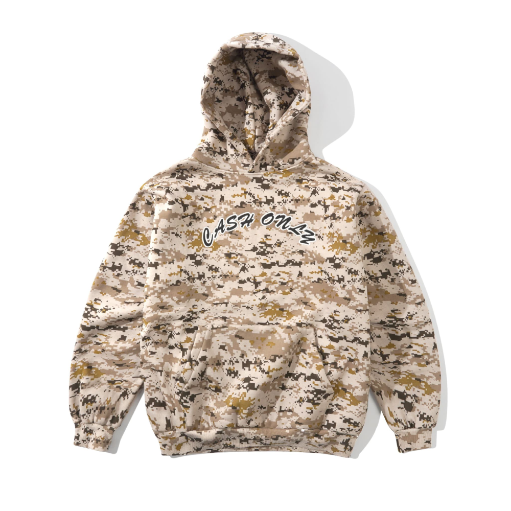 Cash Only Logo Pullover Camo Hoodie