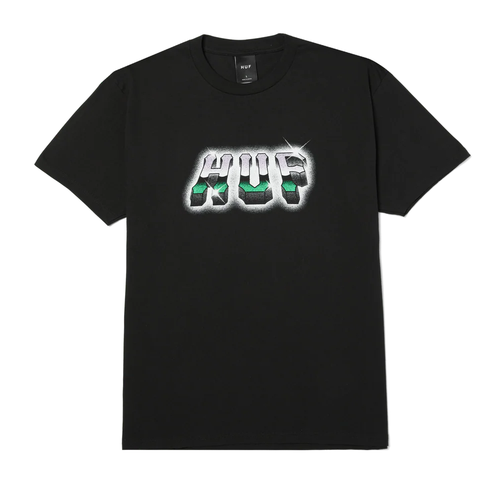 Huf Chrome Grit T-Shirt Black