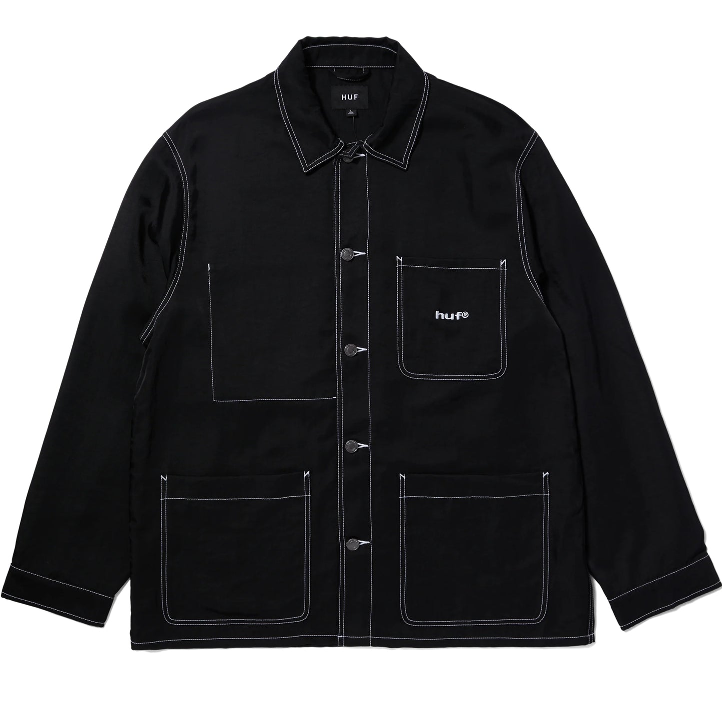 Huf Contrast Nylon Chore Jacket Black