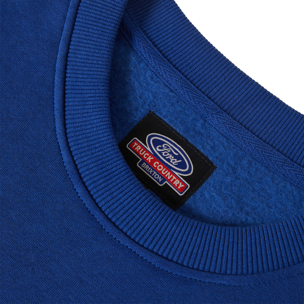 Brixton Ford Number One Fleece Crewneck Ford Blue
