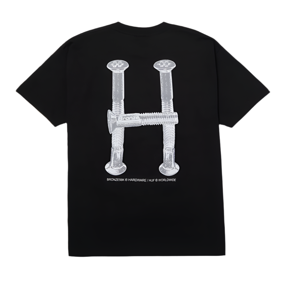 Huf X Bronze56K Bolts T-Shirt Black