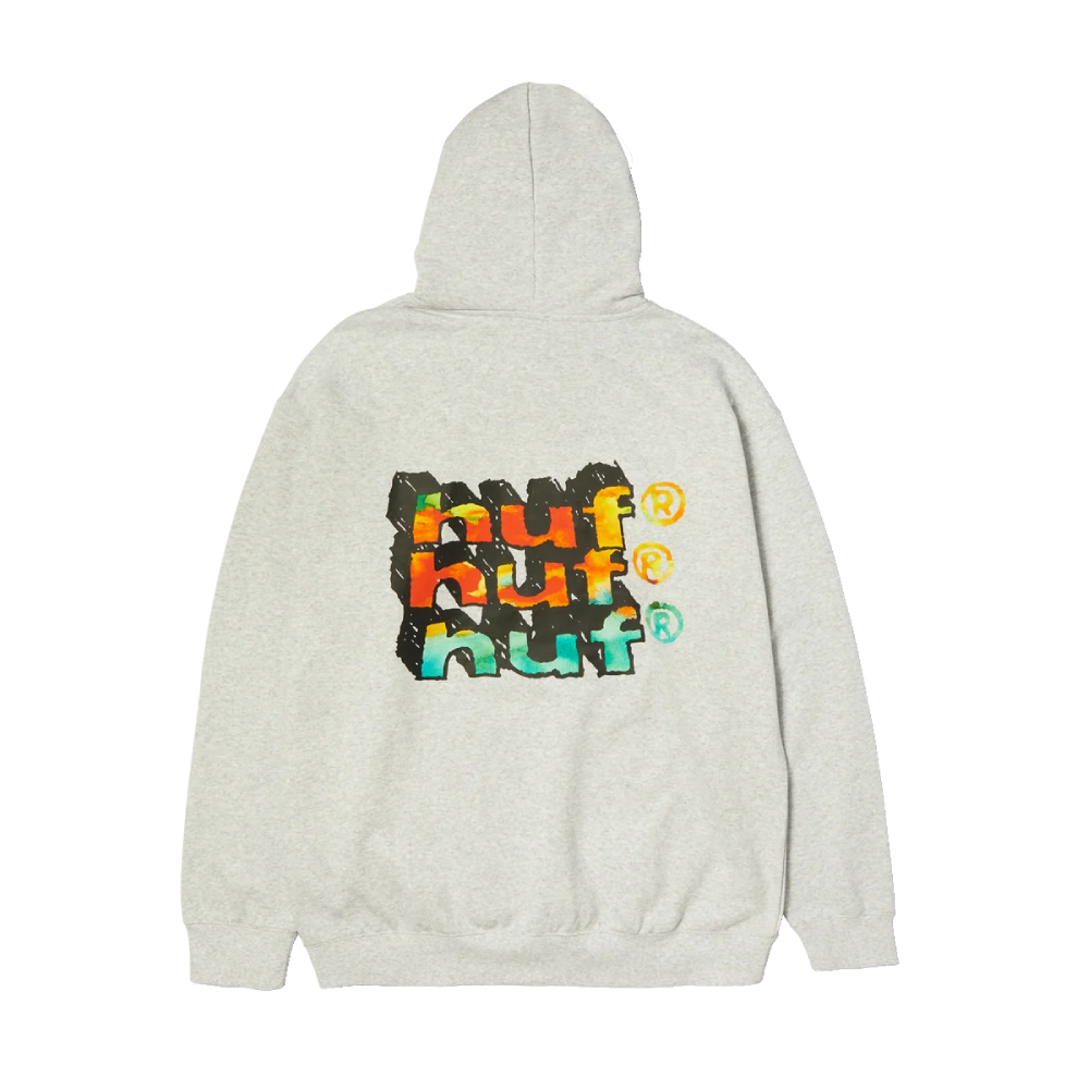 Huf Hand Stacked Hood Heather Grey