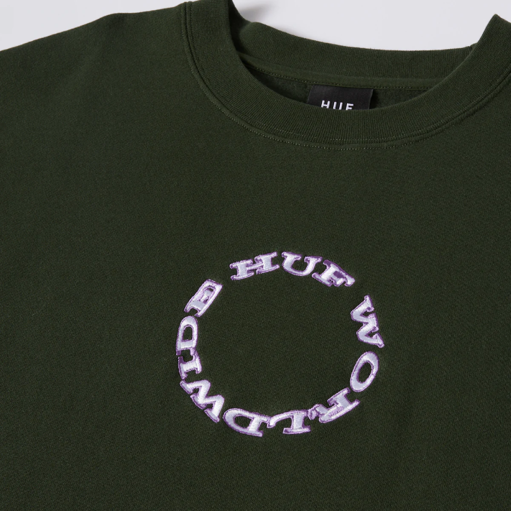 Huf Hard Note Crewneck Hunter Green