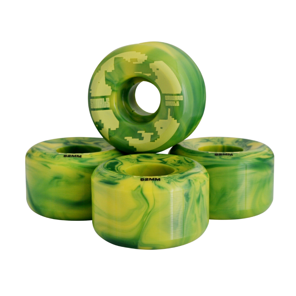 Wayward Wheels Green With Yellow Swirl Formula 83B 52mm