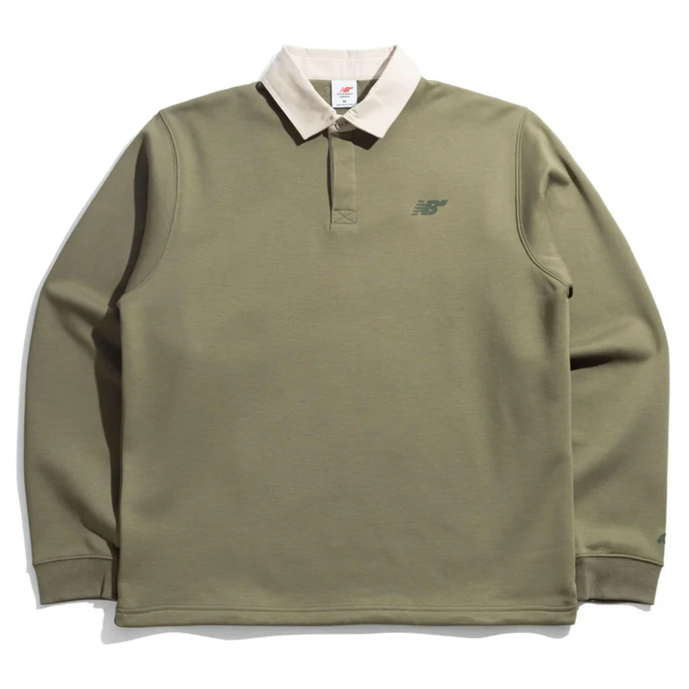 New Balance - Numeric Fleece LS Rugby Polo Dark Olive