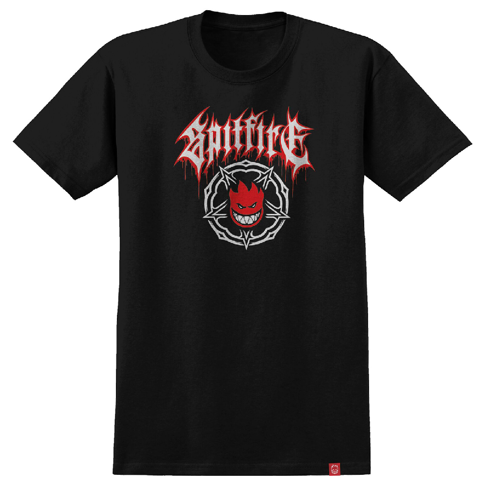 Spitfire Pentagram Drip T-Shirt Black