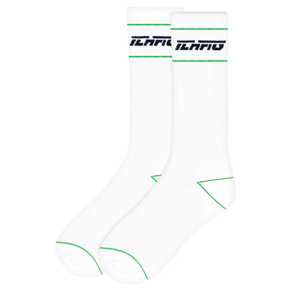 Ichpig Strike White/Green Calf Socks