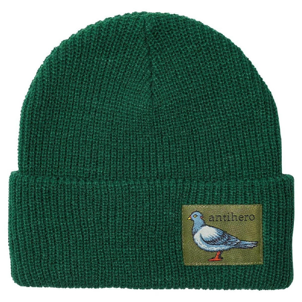 Anti Hero Lil Pigeon Label Cuff Dark Green Beanie