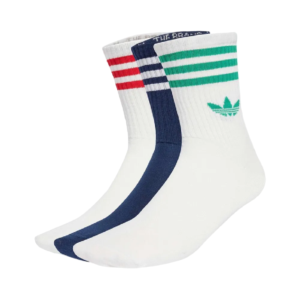 Adidas 3-Stripe Cushioned Crew 3 Pack Multi Colour Socks