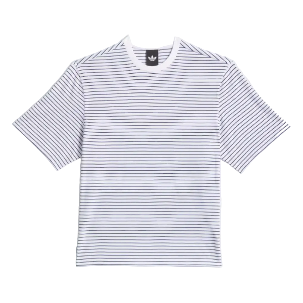 Adidas Yarn Dye White/Dark Blue T-Shirt