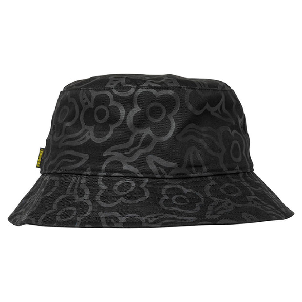 Krooked Flowers Black Bucket Hat