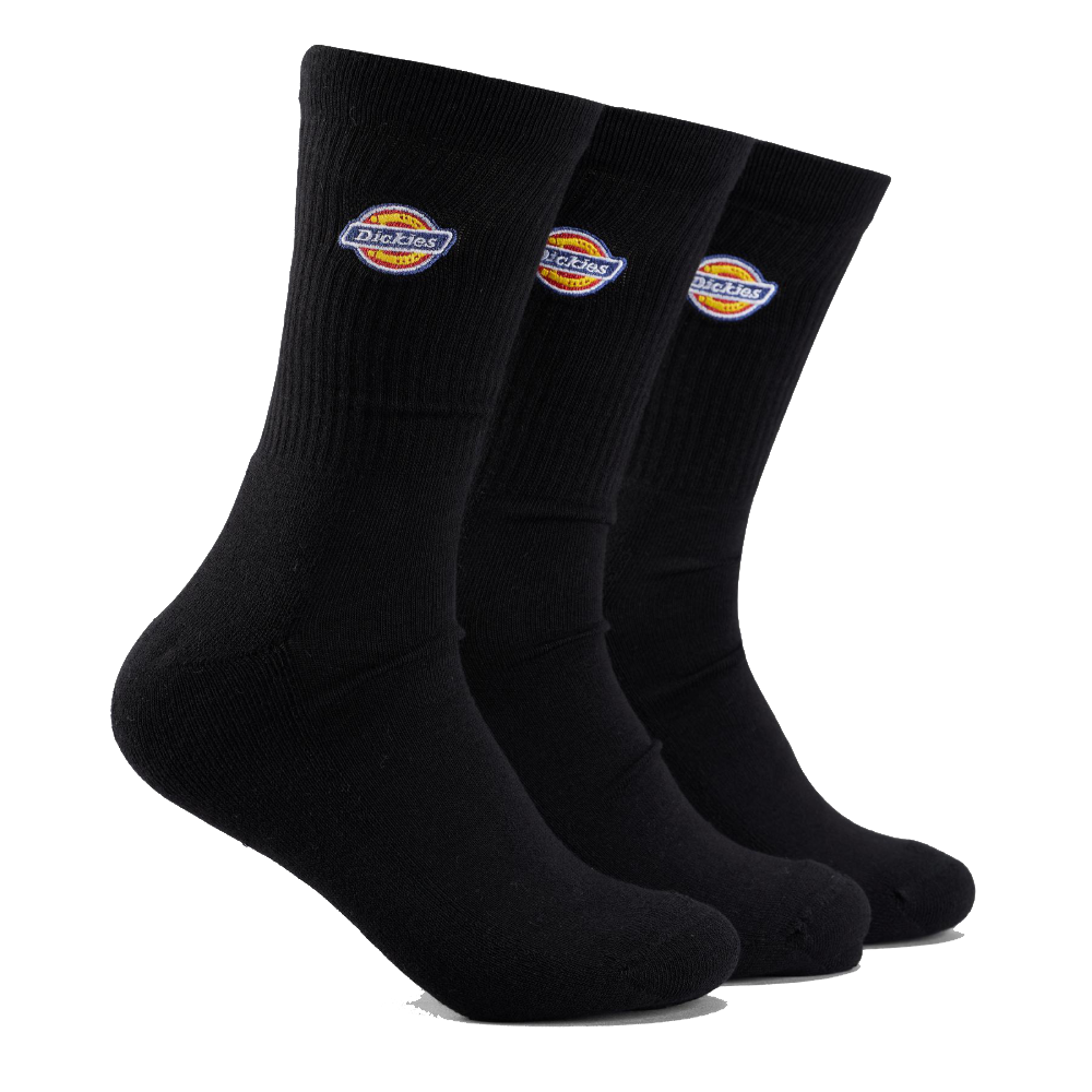 Dickies Valley Grove Socks Black 3 Pack