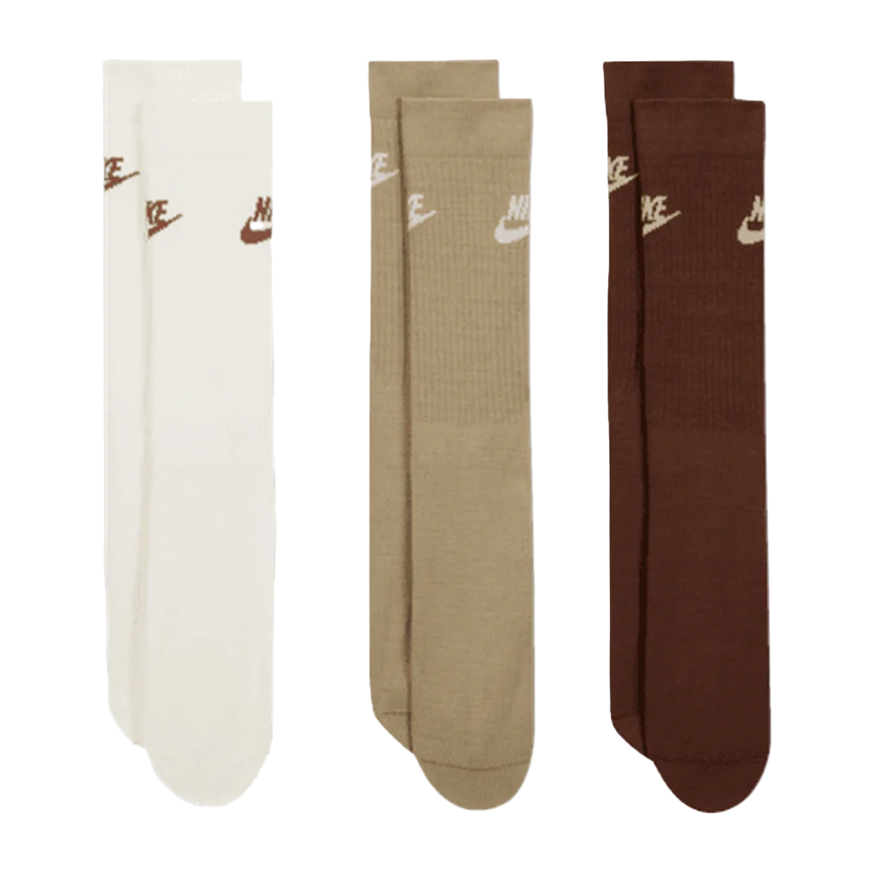 Nike Everyday Essential Crew Socks Brown/Beige/Tan