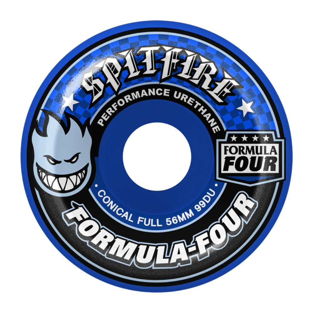 Spitfire Conical Full Formula Four 99D Blue Wheels 56mm