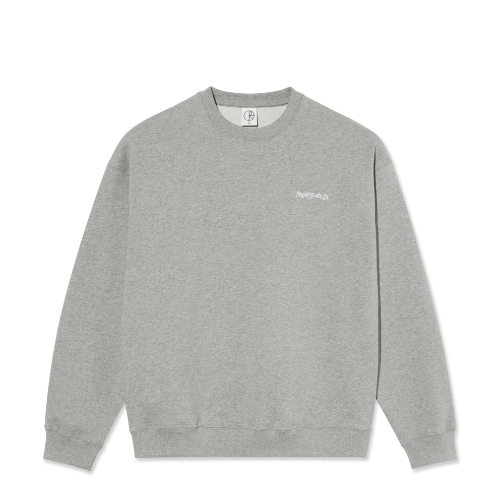 Polar Surf Logo Dave Crewneck Heather Grey