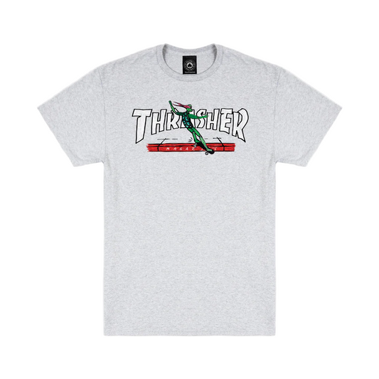 Thrasher Red Curb T-Shirt Ash Grey