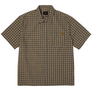 Huf Stretch Micro Plaid Shirt Clay