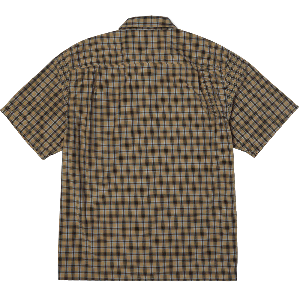 Huf Stretch Micro Plaid Shirt Clay