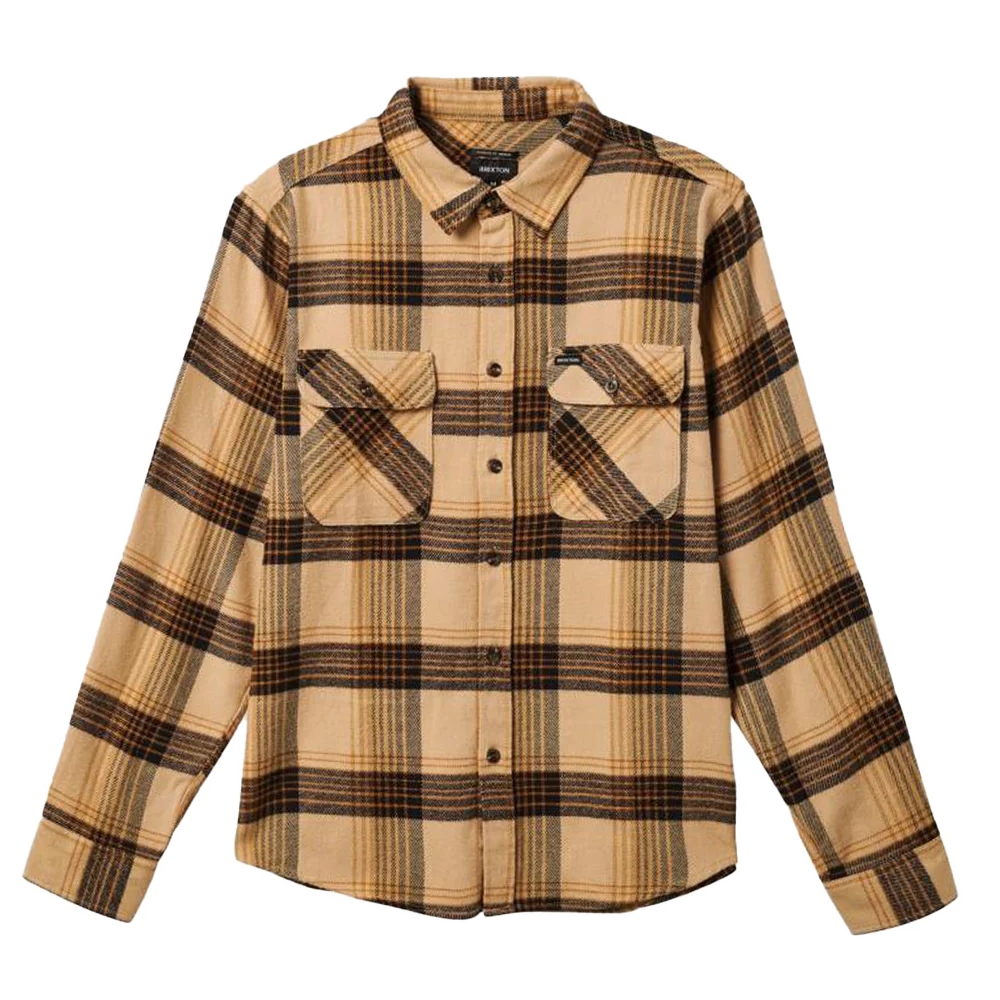 Brixton Bowery L/S Flannel Sand/Black