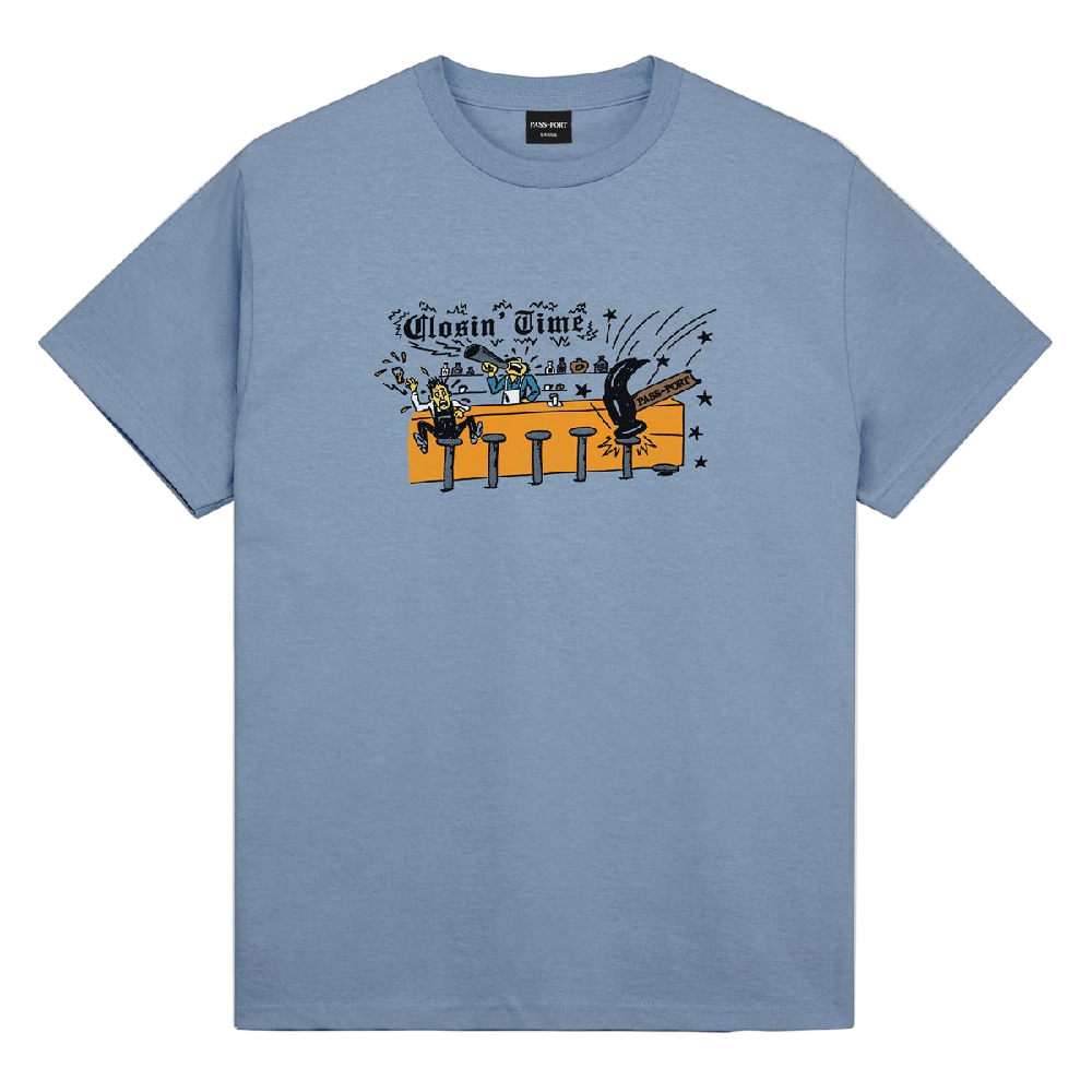 Pass~port Closin' Time Washed Out Blue T-Shirt