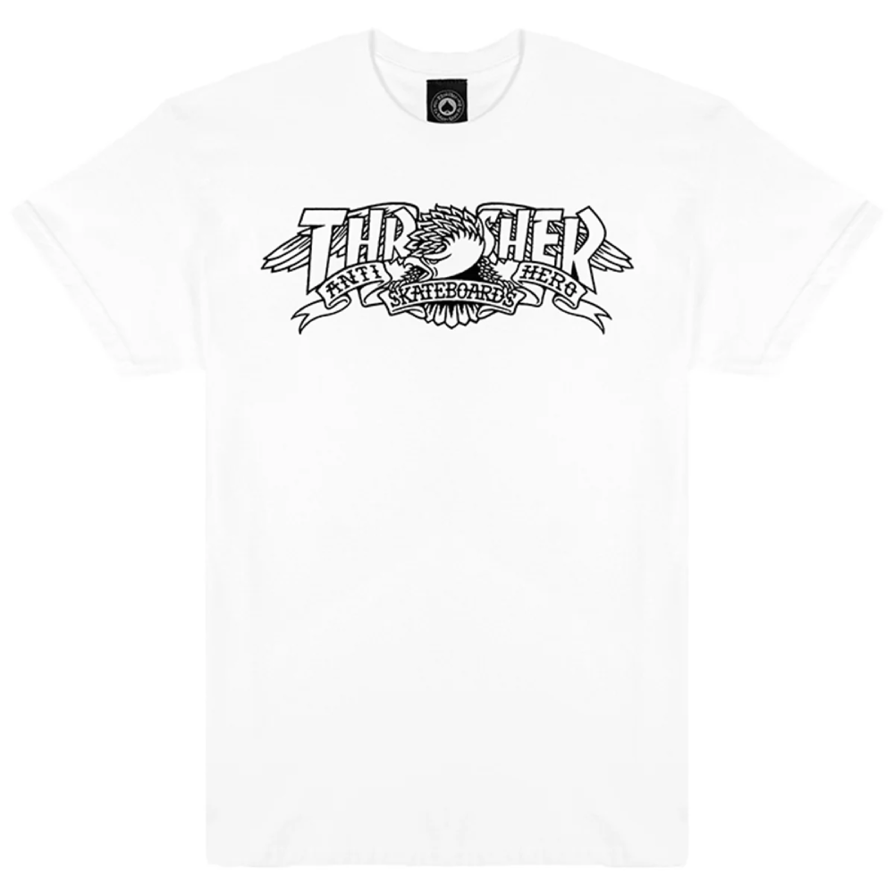 Thrasher x Anti Hero Mag Banner T-Shirt White