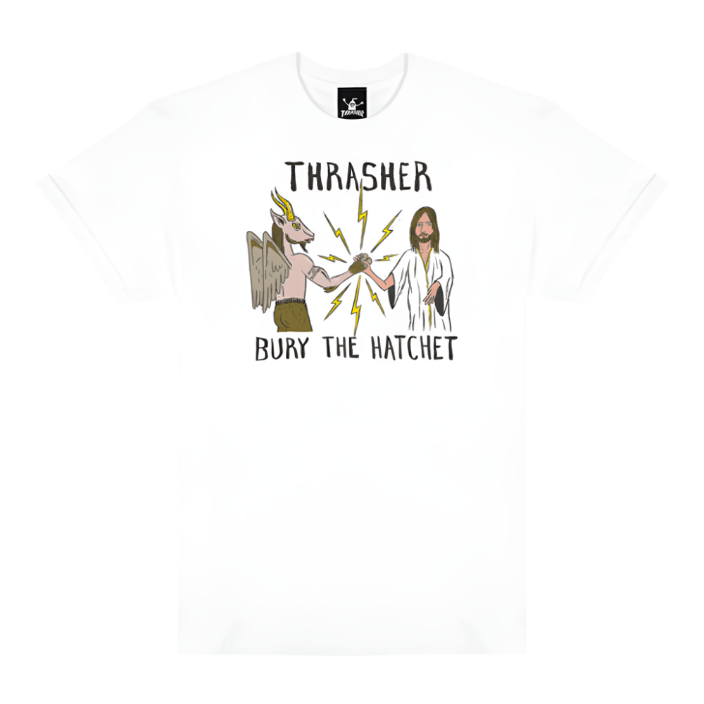 Thrasher x Toy Machine Bury The Hatchet T-Shirt White