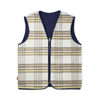 Butter Goods Reversible Hairy Plaid Vest Navy/Wheat