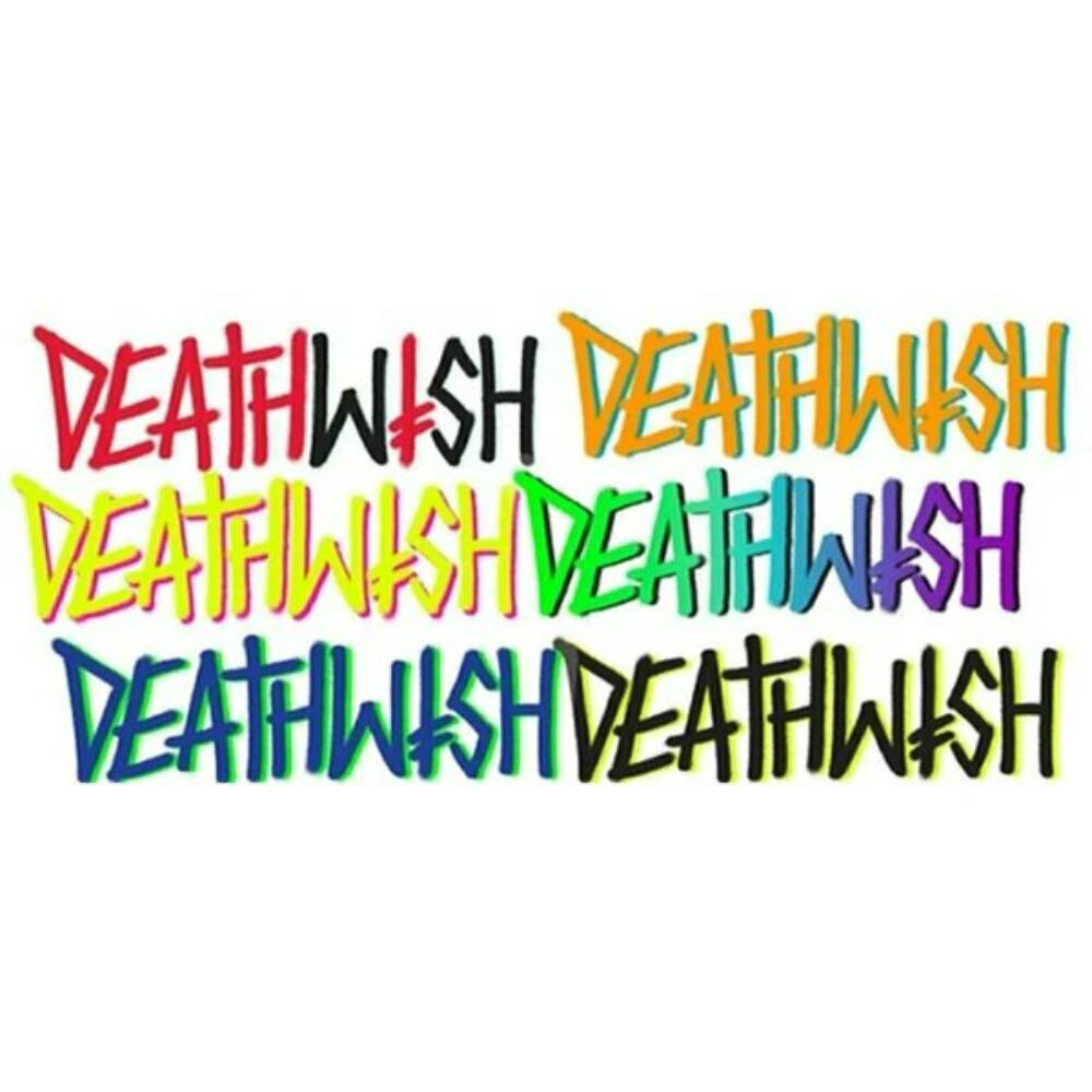 Deathwish Deathspray Stickers Neon