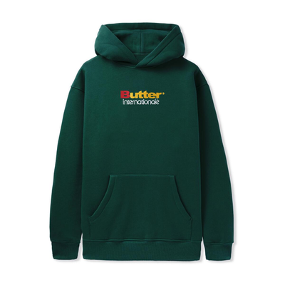 Butter Goods Internationale Embroidered Pullover Hoodie Forest Green