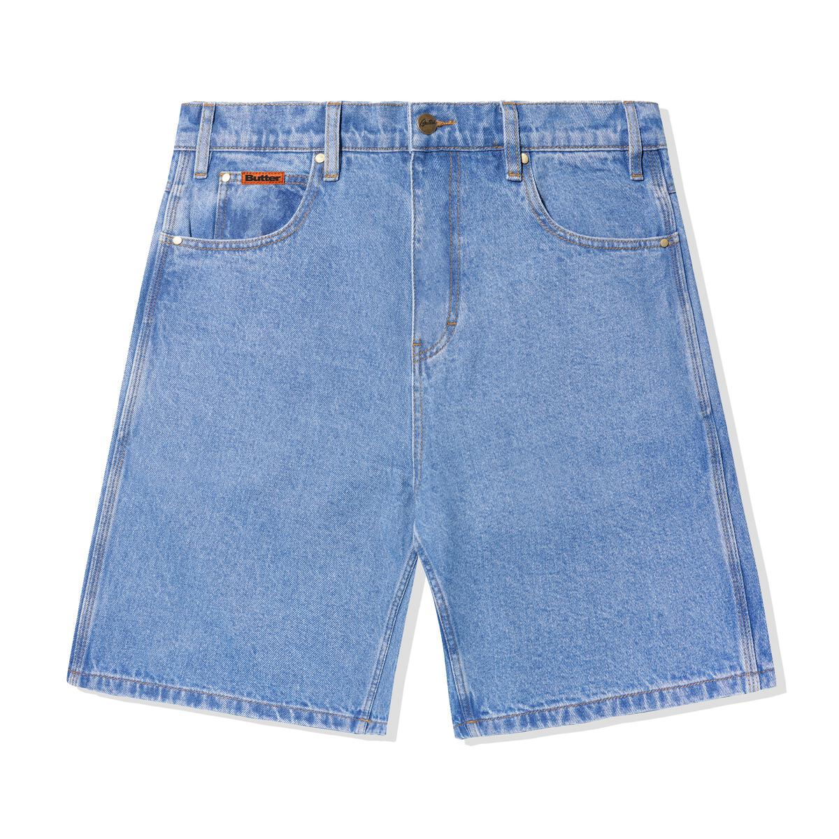 Butter Goods Baggy Denim Shorts Washed Indigo