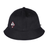 Pass Port Herringbone Bucket Hat Black